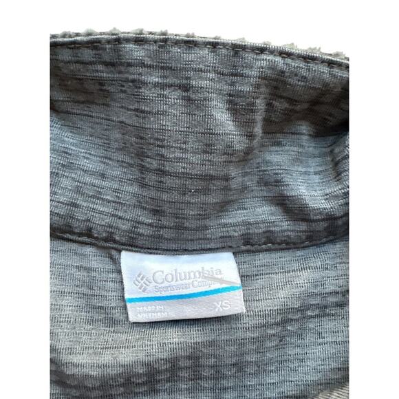 XS Columbia Green Taupe Quarter Zip Pullover – Outdoor Hiking Layer - Picture 2 of 4